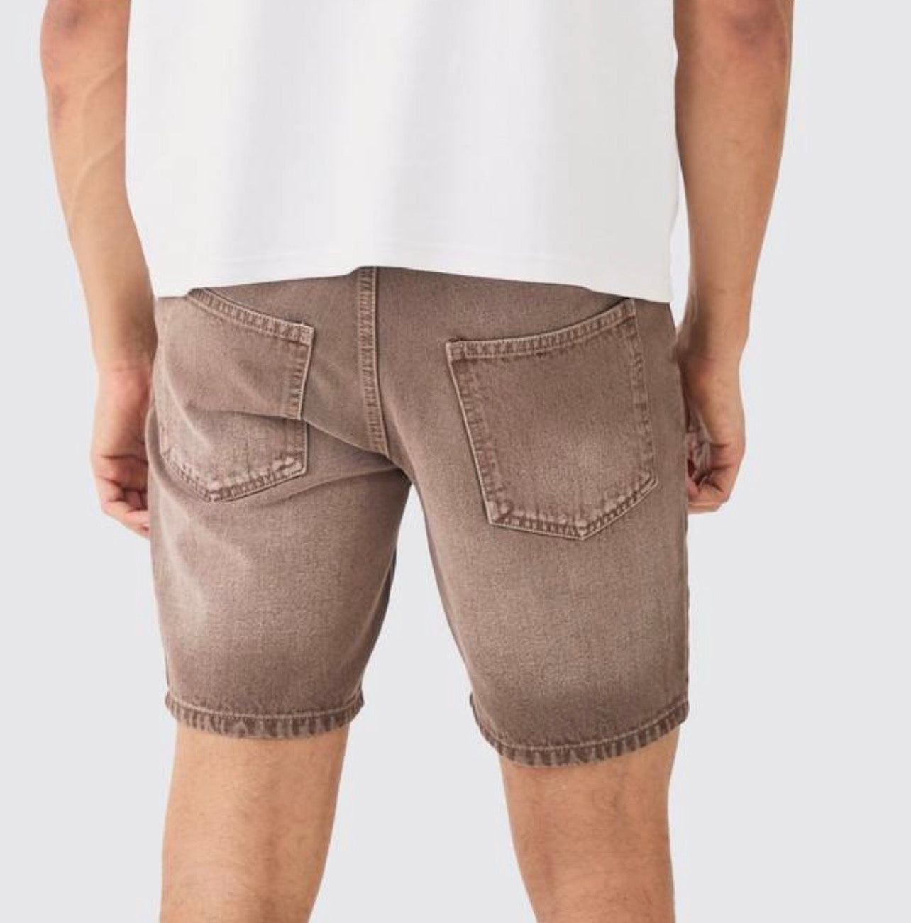 MAN slim Rigid Short Denim - Stone