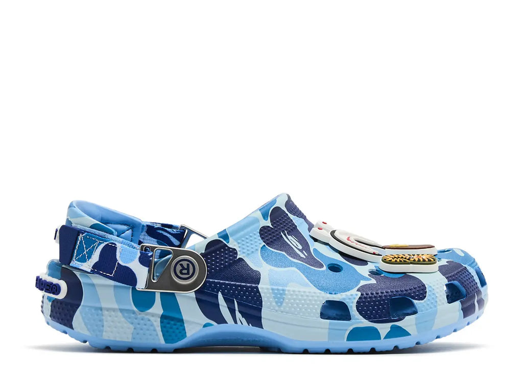 BAPE X CROCS CAMO CLASSIC CLOG - BLUE