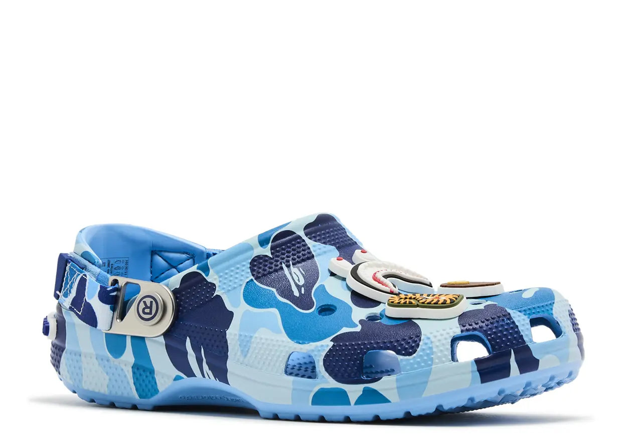 BAPE X CROCS CAMO CLASSIC CLOG - BLUE