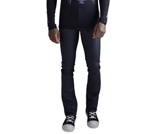 MAN - Skinny Flare Coated Jeans