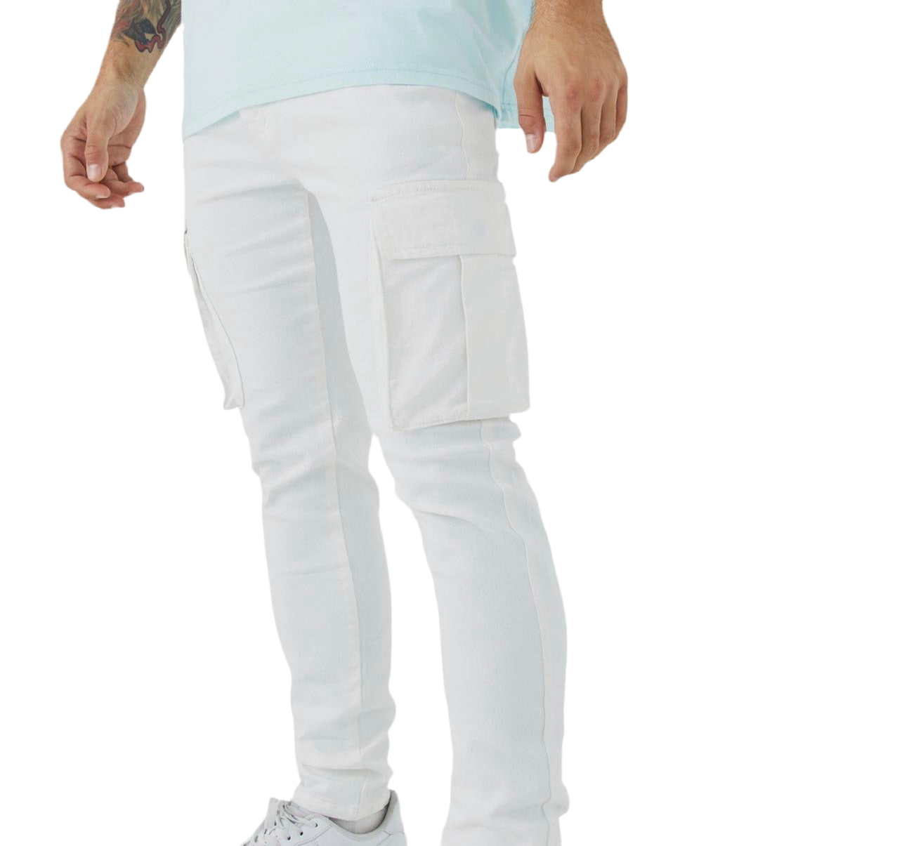 MAN - Skinny Stretch Cargo Long Jeans