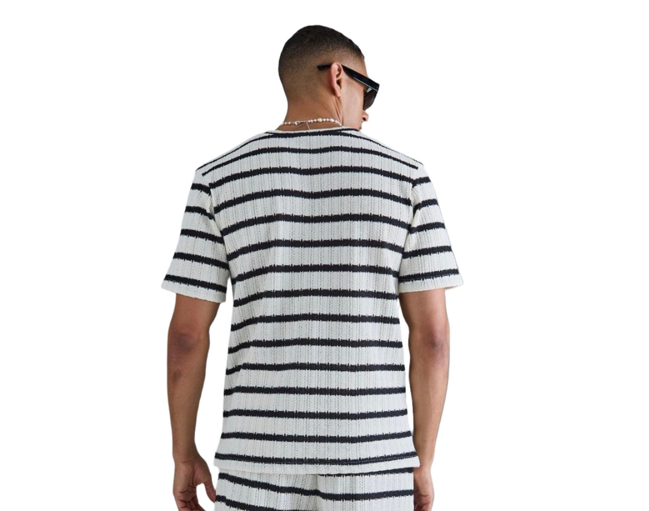 MAN - Core Fit Textured Strip T-Shirt