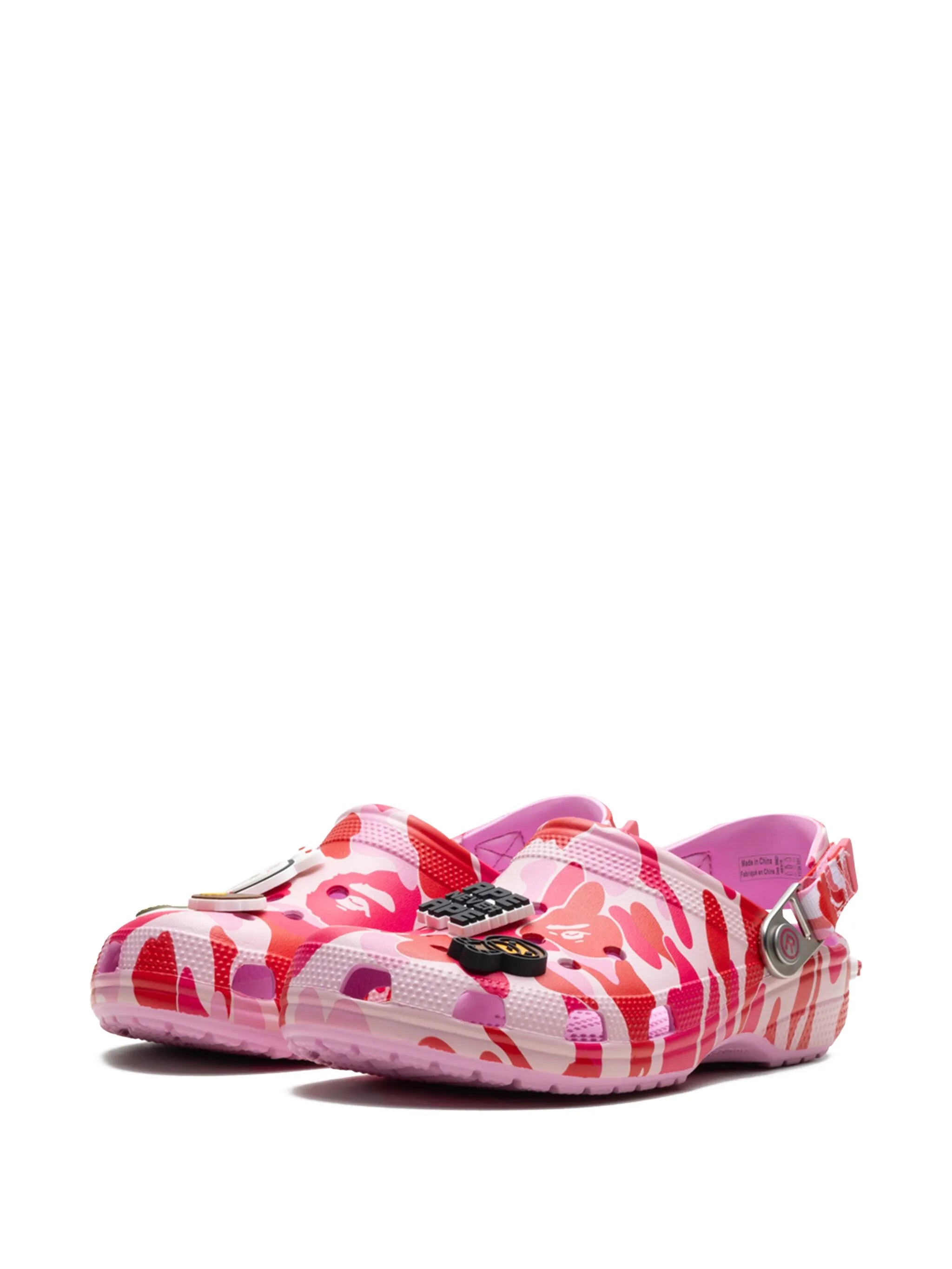 BAPE X CROCS CAMO CLASSIC CLOG - PINK