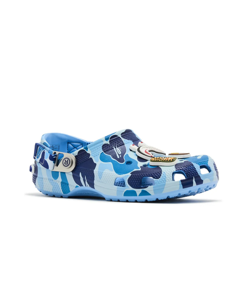 BAPE X CROCS CAMO CLASSIC CLOG - BLUE