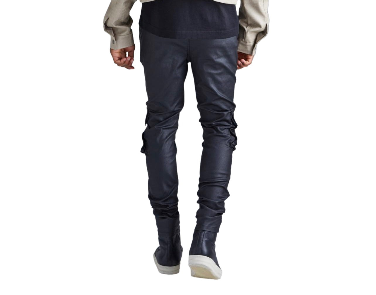 MAN - Skinny Mutli-Zip Cargo Coated Twill Pants