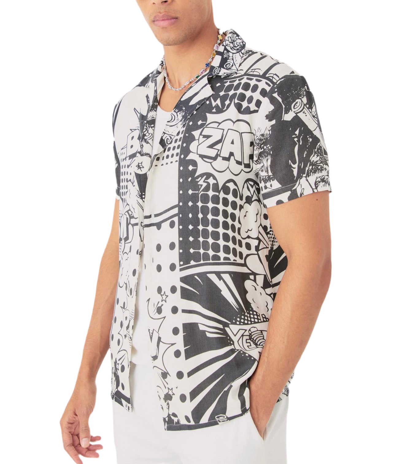 Man - Comic Viscose Shirt