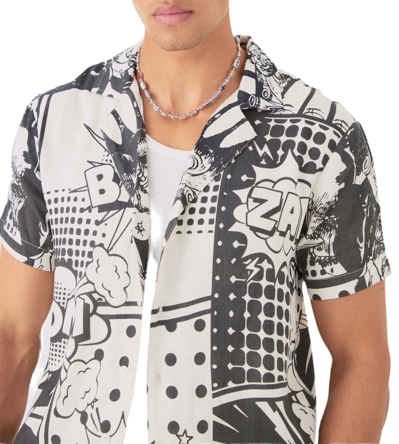 Man - Comic Viscose Shirt