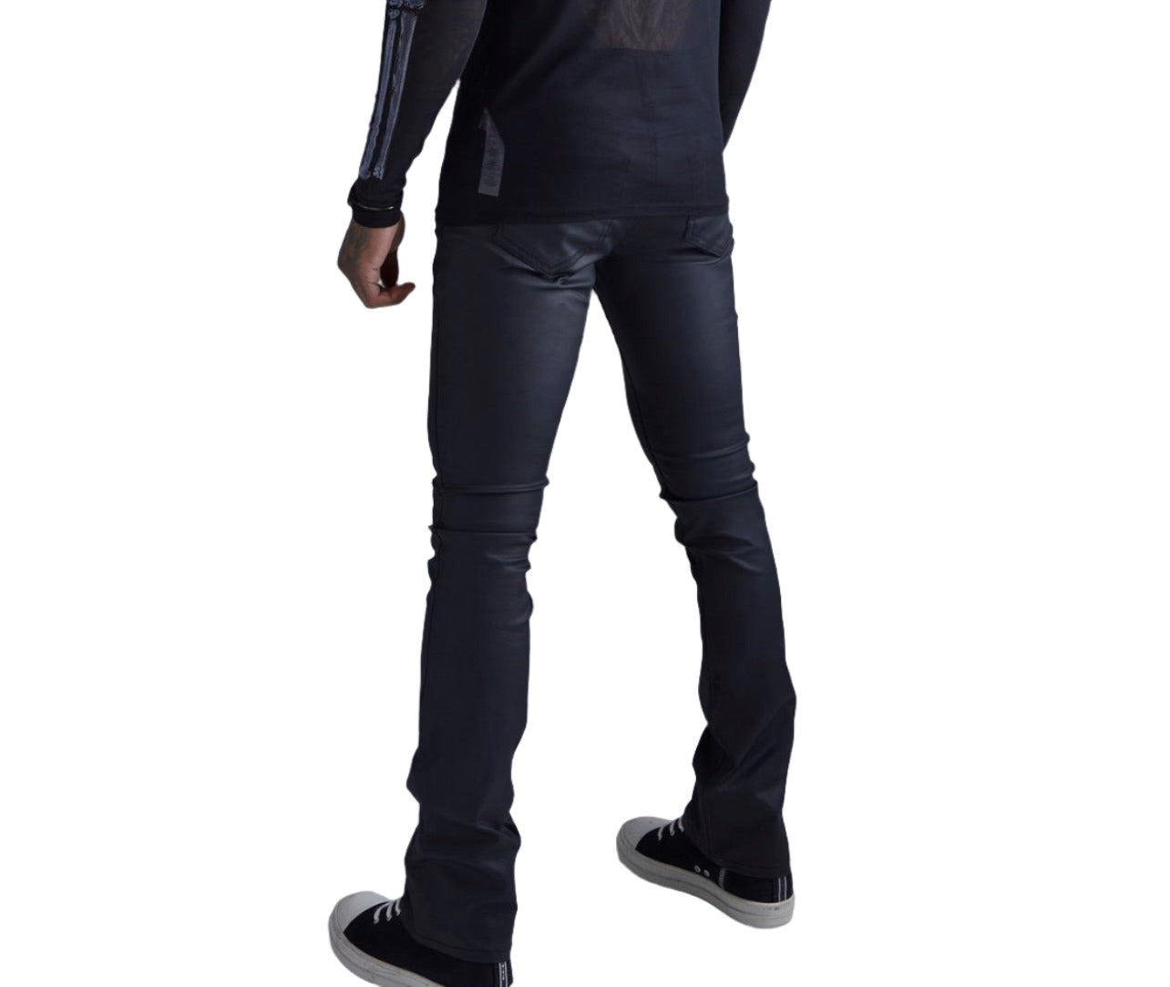 MAN - Skinny Flare Coated Jeans