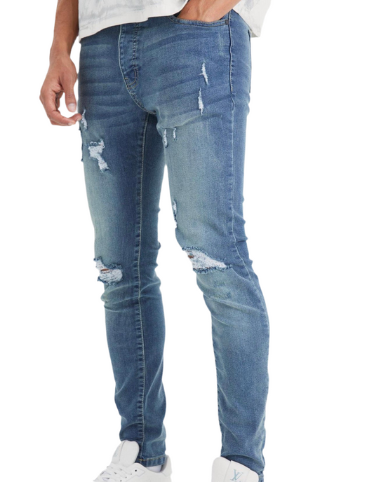 MAN Skinny Extreme Knee Rip Jeans