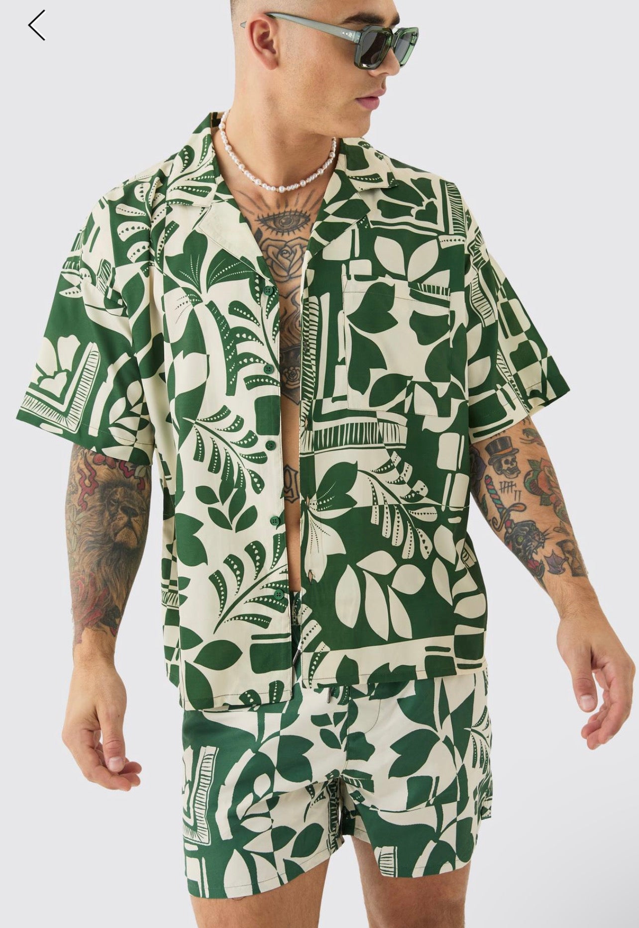 MAN Floral Button Down Set