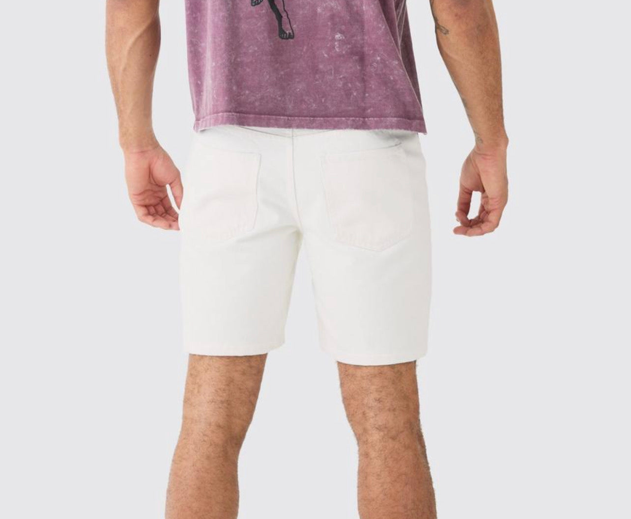 MAN - slim Rigid Denim Shorts