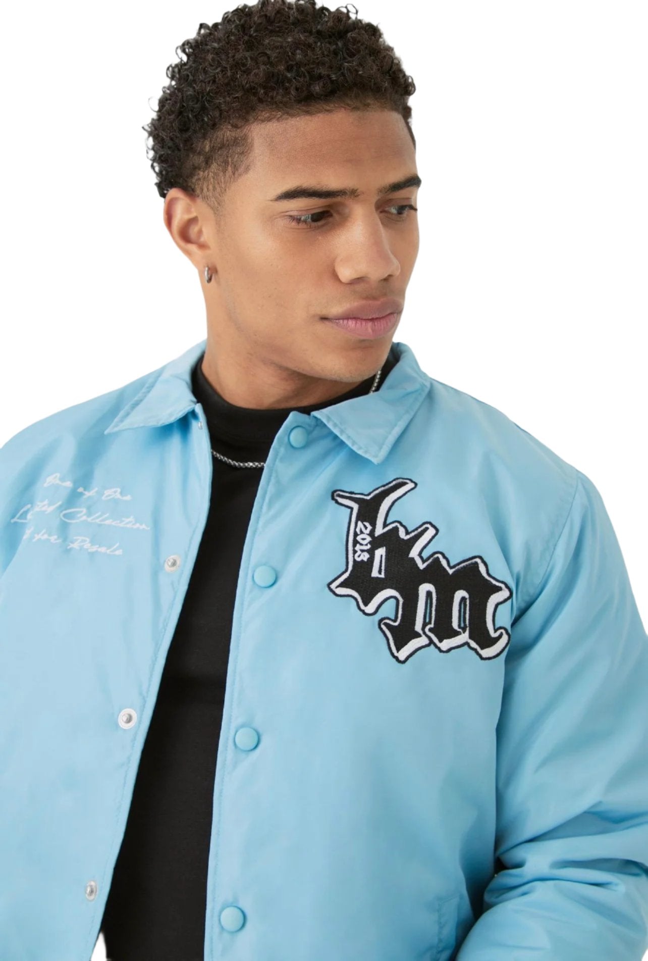 MAN - Nylon BM Badge Collared Varsity Bomber