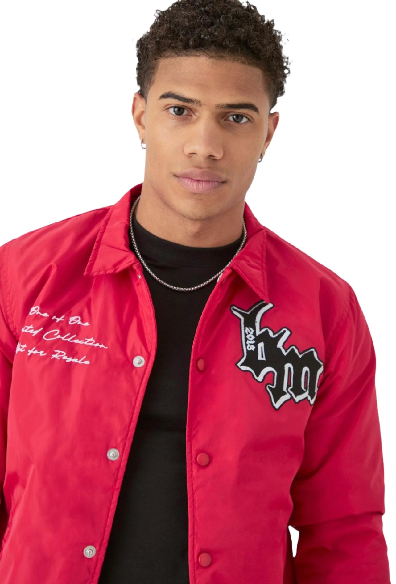 MAN - Nylon BM Badge Collared Varsity Bomber