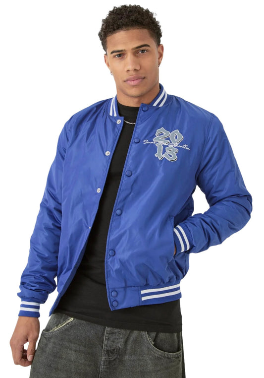 MAN - Official Badge Nylon Varsity Bomber Jacket