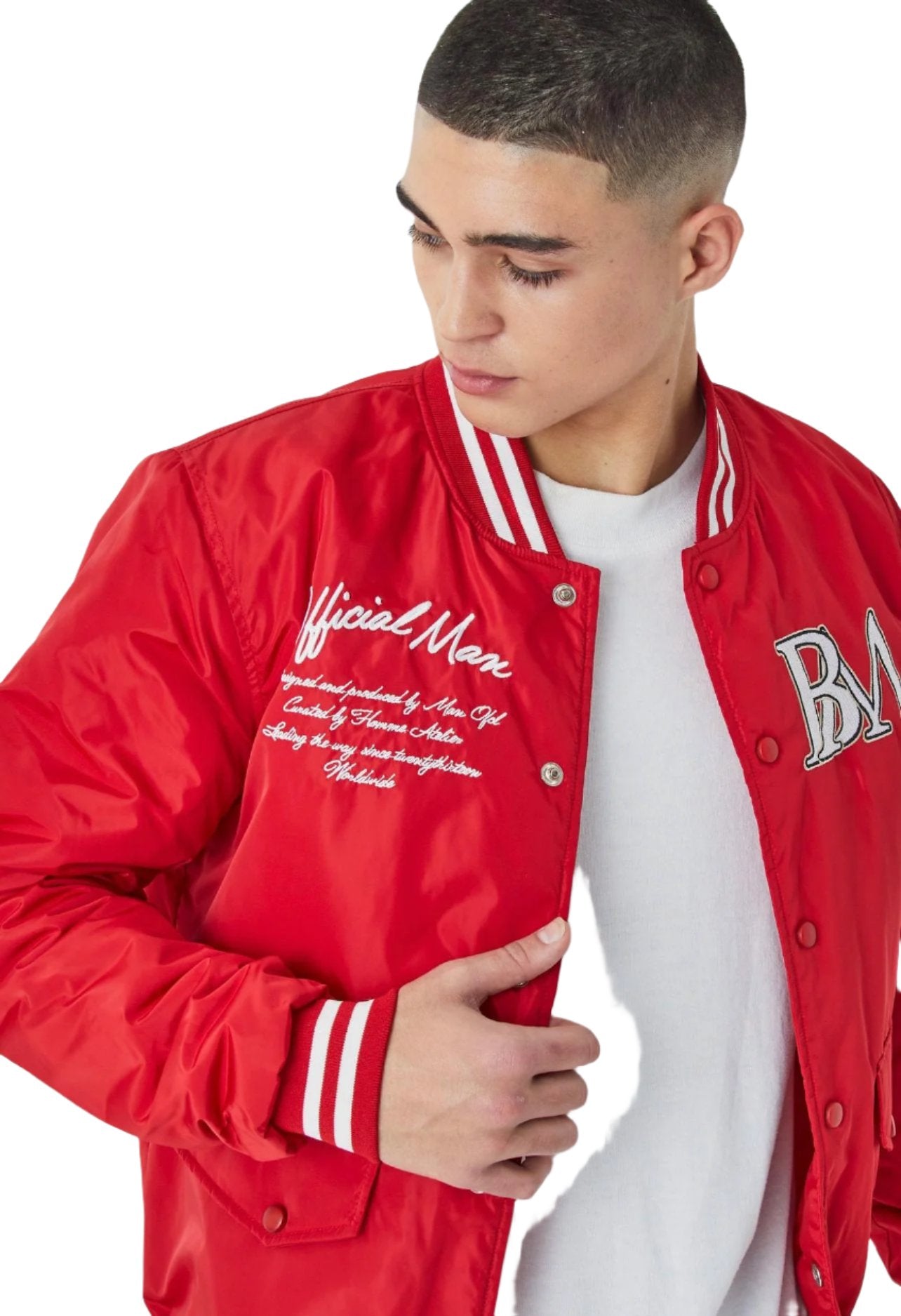 MAN - Nylon Varsity Jacket With Badges