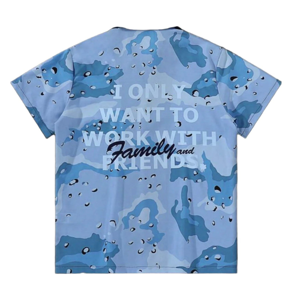 Manfinity EMRG lapel Collar Causal Shirt With Pocket - Blue Storm