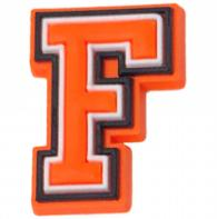 Orange Letter & Number - Jibbitz