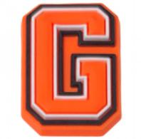 Orange Letter & Number - Jibbitz