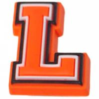 Orange Letter & Number - Jibbitz