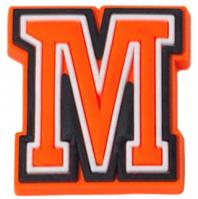 Orange Letter & Number - Jibbitz