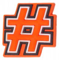 Orange Letter & Number - Jibbitz