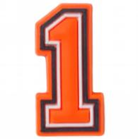 Orange Letter & Number - Jibbitz