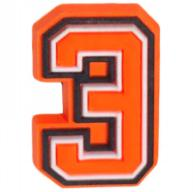 Orange Letter & Number - Jibbitz