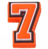 Orange Letter & Number - Jibbitz