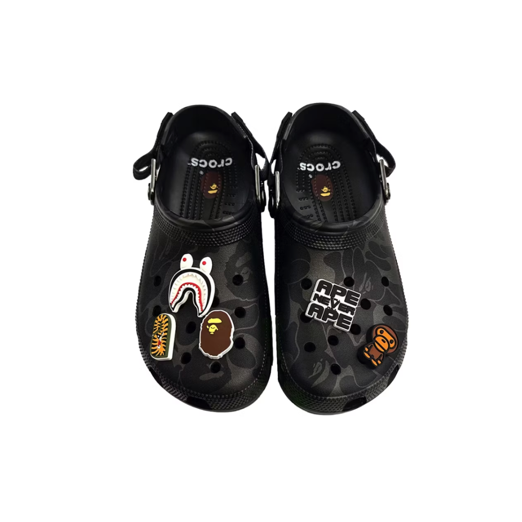 BAPE X CROCS CAMO CLASSIC CLOG - BLACK