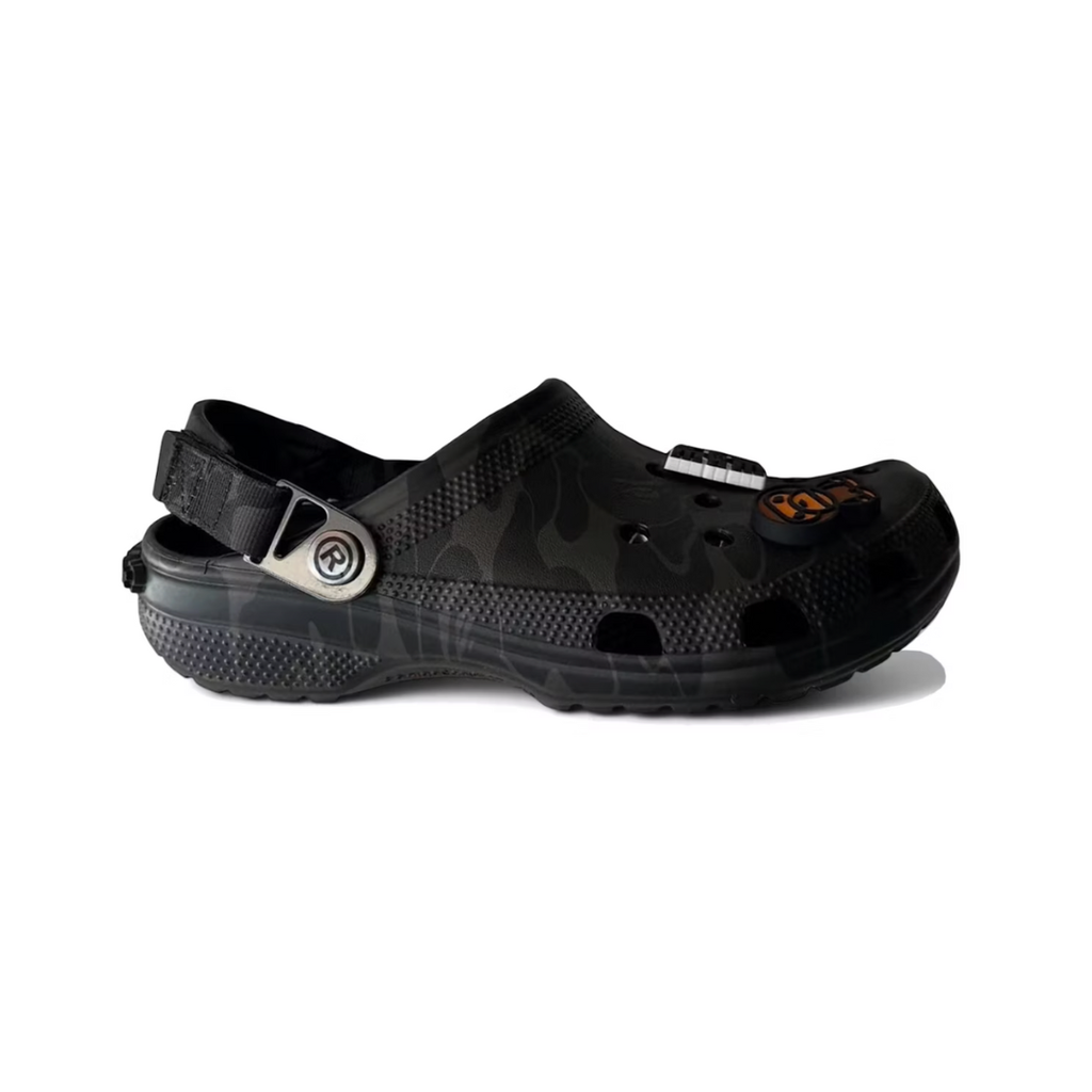 BAPE X CROCS CAMO CLASSIC CLOG - BLACK