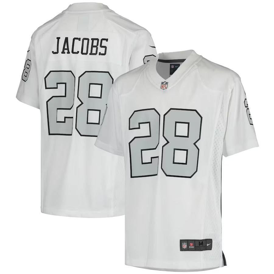 NFL Josh Jacobs Las Vegas Raiders Nike Youth Color Rush Game Jersey - White