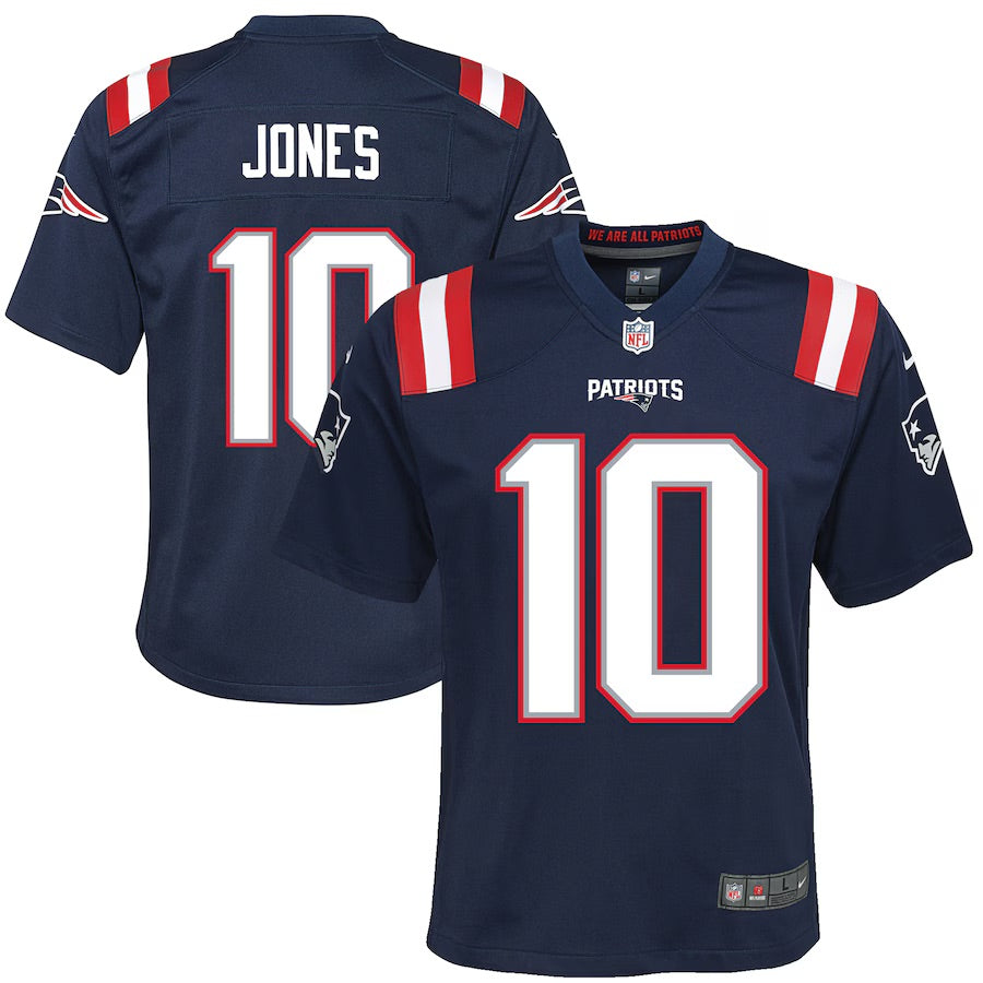 NFL Mac Jones New England Patriots Nike Youth Game Jersey - Navy