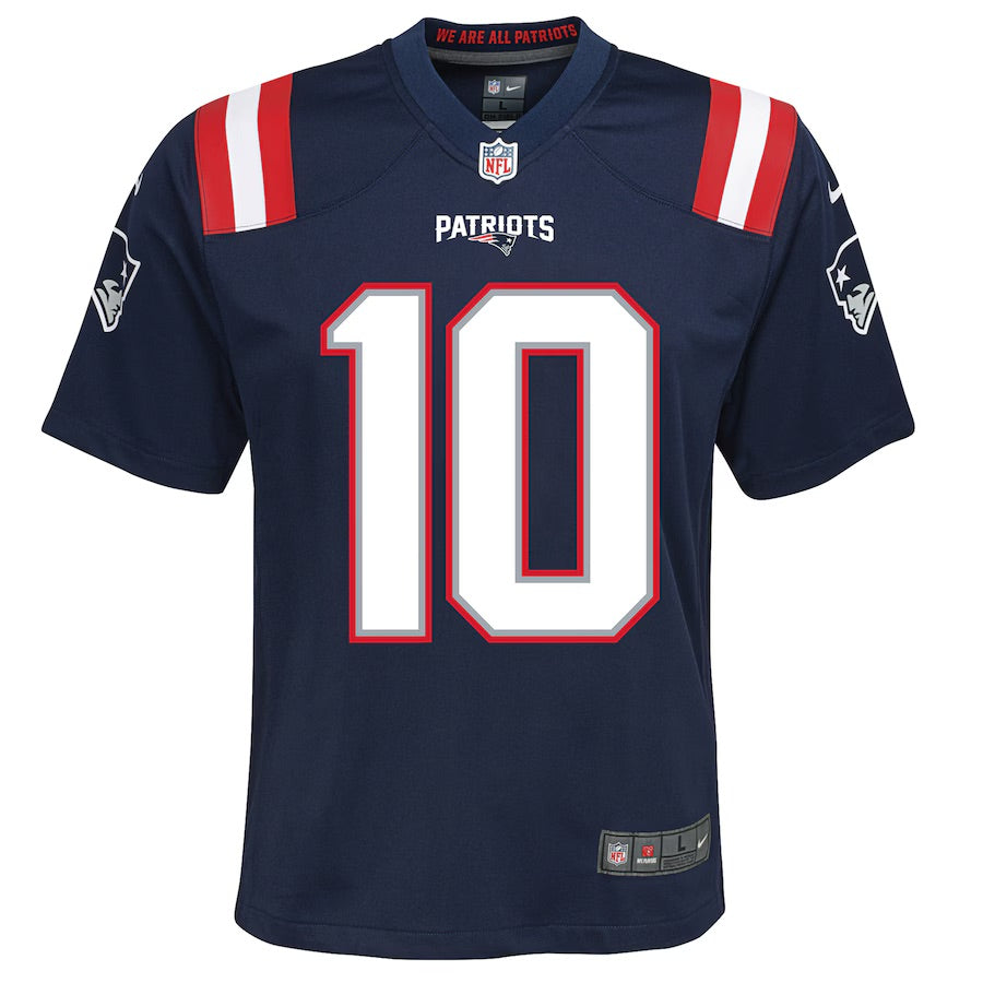 NFL Mac Jones New England Patriots Nike Youth Game Jersey - Navy