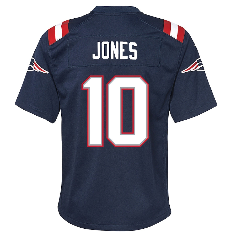 NFL Mac Jones New England Patriots Nike Youth Game Jersey - Navy