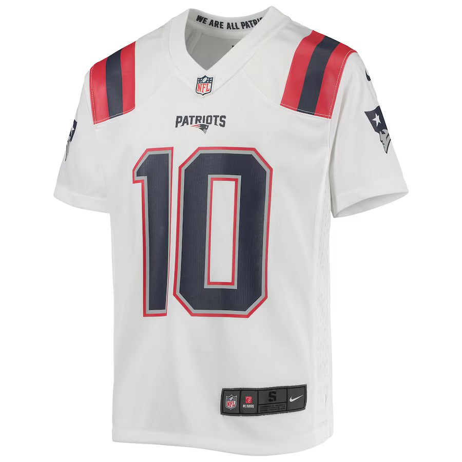 NFL Mac Jones New England Patriots Nike Youth Game Jersey - White